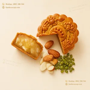 Đậu xanh hạnh nhân - Bánh Trung Thu Kinh Đô